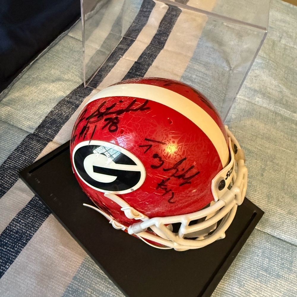 Autographed Georgia Mini Helmet